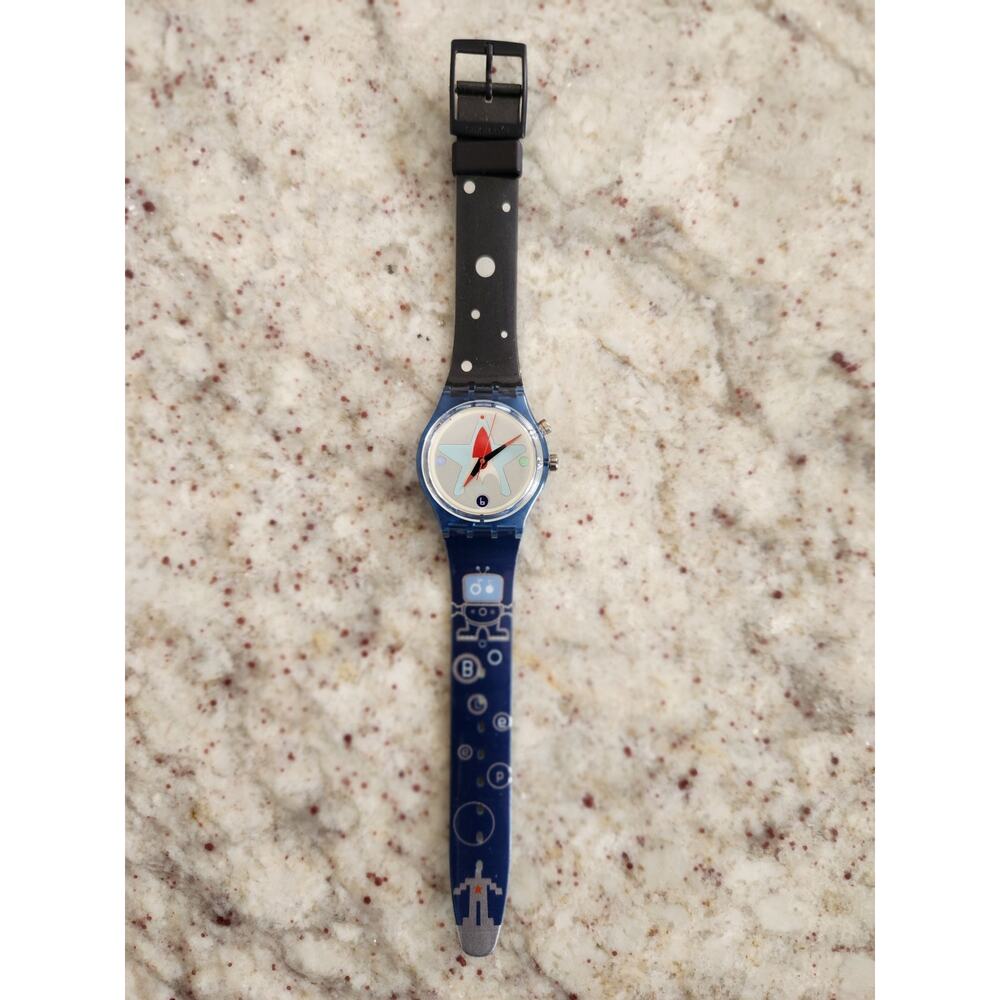 Vintage Swatch Loomi watch "Bleep" GN904. Rare working Loomi backlight. New - Picture 4 of 13